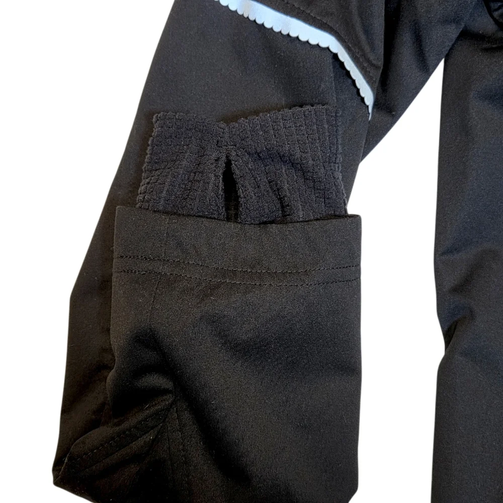 Road Runner Sports Ruffle Zip Running Jacket Black Reflective Athletic Medium - Picture 5 of 14